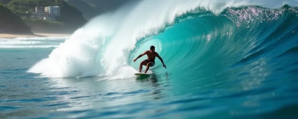 surf intense à La Réunion