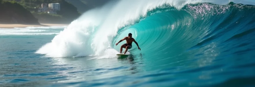 surf intense à La Réunion